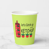 Gobelets En Papier Attrapons-nous avec Ketchup Party (Verso)
