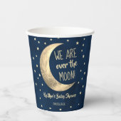 Gobelets En Papier Au-Dessus De La Lune | BABY SHOWER (Recto)