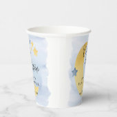 Gobelets En Papier Au-dessus du Baby shower personnalisé bleu lune (Droite)