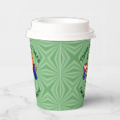 Gobelets En Papier Australian Irish USA Shamrock Personalized Text (Droite)
