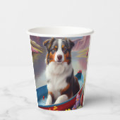 Gobelets En Papier Australian Shepherd on Paddle : Une aventure Pitto (Verso)