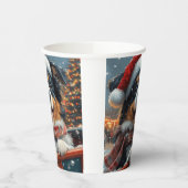 Gobelets En Papier Australie Berger Dog Roller Dessous de verre Noël (Gauche)