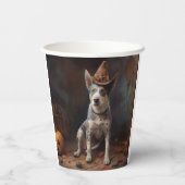 Gobelets En Papier Australie Citrouilles de bétail Halloween effroi (Verso)