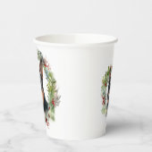 Gobelets En Papier Australie Kelpie Noël Wreath Festive Pup (Gauche)