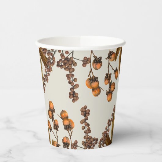 Gobelets En Papier Automne Automne Aquarelle Feuilles de feuillage (Gauche)