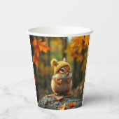 Gobelets En Papier Automne Chipmunk Anniversaire (Verso)