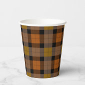 Gobelets En Papier Automne Cornucopia Plaid (Verso)