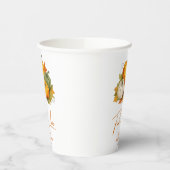 Gobelets En Papier Automne en amour Rustique Automne Citrouille Fête  (Gauche)