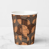 Gobelets En Papier Automne Feuilles Brown (Gauche)