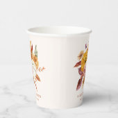 Gobelets En Papier Automne Floral et Baby shower Citrouille (Droite)