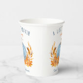 Gobelets En Papier Automne Petit Citrouille Blue Boy Baby shower Pape (Droite)