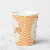 Gobelets En Papier Automne Plaid Teddy Bear Citrouille Feuilles (Droite)