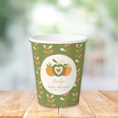 Gobelets En Papier Automne Pomme thème Baby shower genre neutre