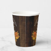 Gobelets En Papier Automne Rustique |Citrouille d'automne wedding sho (Droite)