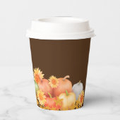 Gobelets En Papier Automne Thanksgiving Brown (Verso)