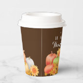 Gobelets En Papier Automne Thanksgiving Brown (Droite)