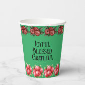 Gobelets En Papier Automne Thématique Thanksgiving Dîner de fête Boir (Verso)