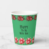 Gobelets En Papier Automne Thématique Thanksgiving Dîner de fête Boir (Recto)