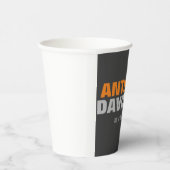 Gobelets En Papier Autre Taille Parfaite Gris Orange Gras Texte (Droite)