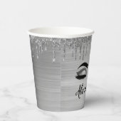 Gobelets en papier aux yeux pailletés argentés (Droite)