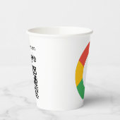 Gobelets en papier avec code QR de avis Google mod (Gauche)