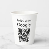 Gobelets en papier avec code QR de avis Google mod (Recto)