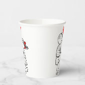 Gobelets en papier avec couple romantique (Gauche)