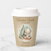 Gobelets En Papier Aventure Attend Genre Neutre Ours Bébé (Verso)