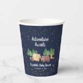 Gobelets En Papier Aventure Attend le Baby shower des animaux des boi (Recto)