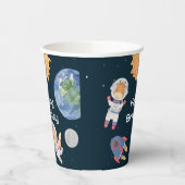 Gobelets En Papier Aventure spatiale : Planètes et animaux Astronaute (Gauche)