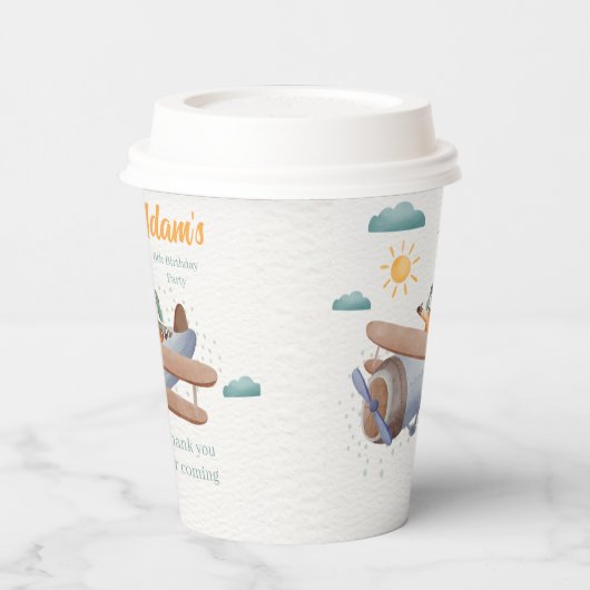 Gobelets En Papier Avion Aquarelle 6e anniversaire Coupe papier (Gauche)