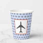 Gobelets En Papier Avion Avion Avion Pilote de vol (Recto)