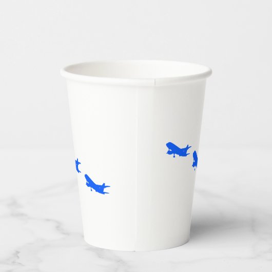 Gobelets En Papier Avion bleu (Droite)