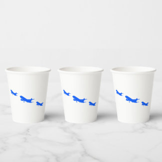 Gobelets En Papier Avion bleu