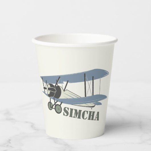 Gobelets En Papier Avion Vintage (Recto)