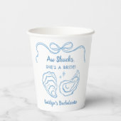 Gobelets En Papier Aw Shuck Oyster Coastal Bachelorette Party (Verso)