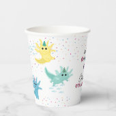 Gobelets En Papier Axolotl Kids Cute Salamander Anniversaire (Recto)