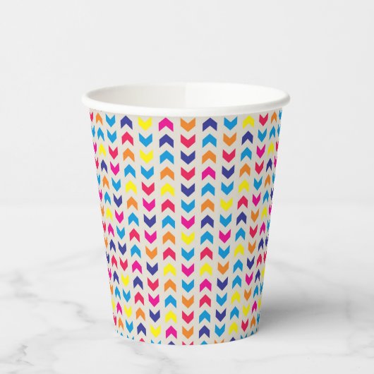 Gobelets En Papier Aztec Chevron coloré (Gauche)