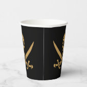 Gobelets En Papier Aztec Gold Crâne et cutlass Pirate Calico Jack (Droite)