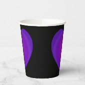 Gobelets En Papier B&W Purple Hearts Beating (Gauche)