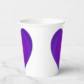 Gobelets En Papier B&W Purple Hearts Beating (Gauche)