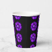 Gobelets En Papier B&W Purple Hearts Beating (Droite)