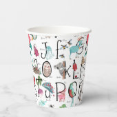 Gobelets En Papier Baby Alphabet ABC Baby shower Invitation (Verso)