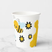 Gobelets En Papier Baby Bee Baby shower Party (Verso)