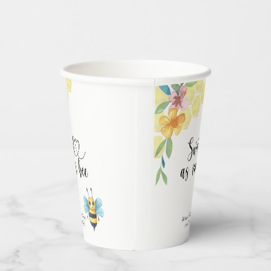 Gobelets En Papier Baby Bee - doux comme peut être (Droite)