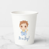 Gobelets En Papier Baby Boy Blue Jumpsuit (Recto)