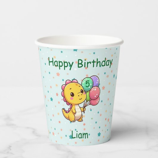 Gobelets En Papier Baby Dino Paper Cups (Verso)