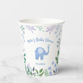 Gobelets En Papier Baby Elephant Chanson Baby shower d'oiseaux (Recto)
