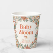 Gobelets En Papier Baby in Bloom Boho Wildflower Baby Shower (Recto)