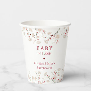 Gobelets En Papier Baby in Bloom Cherry Blossom Baby shower